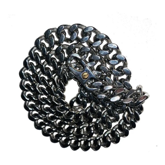 18k stainless steel made in Italy OTC Cuban Link Silver chain. - Picture 14 of 14